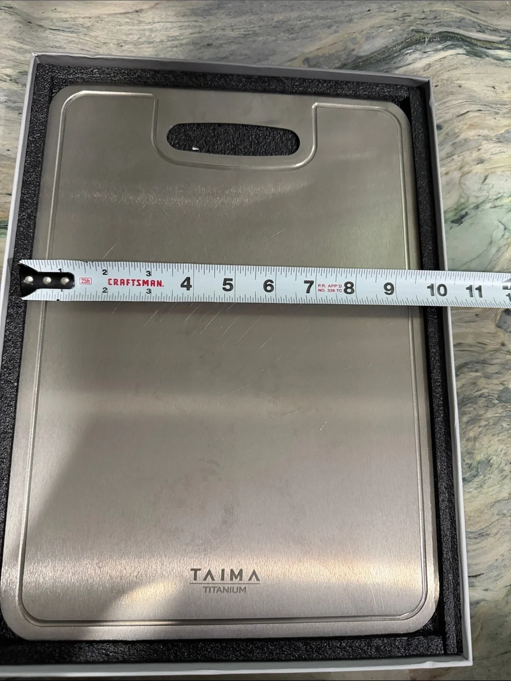 Taima Titanium Cutting Board - Silver